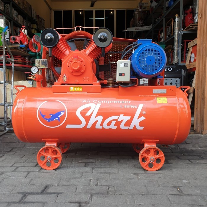 Jual AIR COMPRESSOR SHARK KOMPRESOR ANGIN 7,5HP COMPLETE DINAMO Best ...
