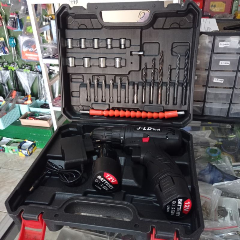 Jual Jld Mesin Bor Cordless Baterai Lengkap Full Set Shopee Indonesia