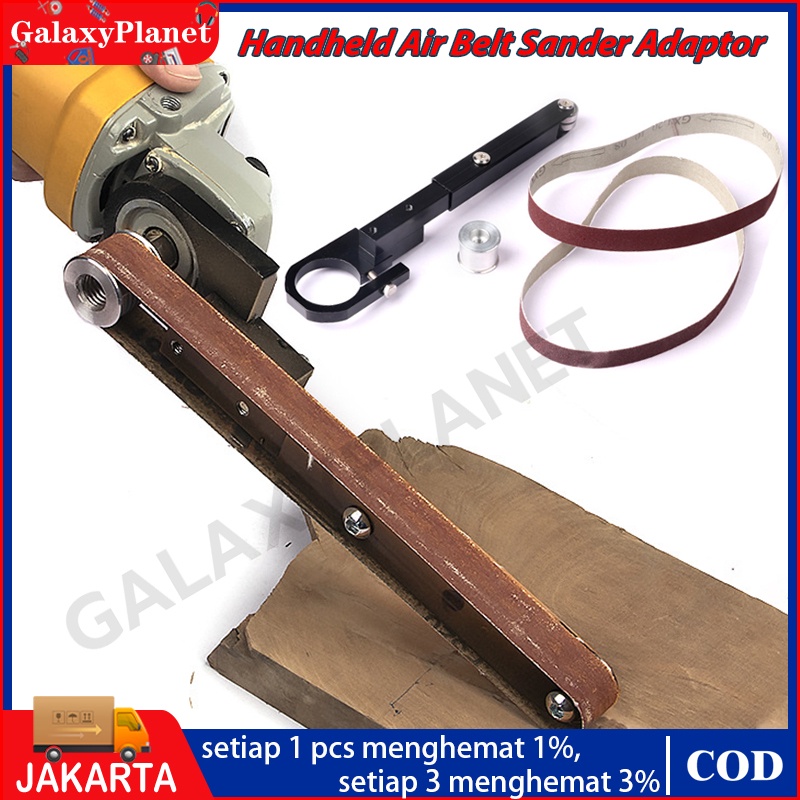 Jual handheld air belt sander adaptor M10 gerinda tangan konverter