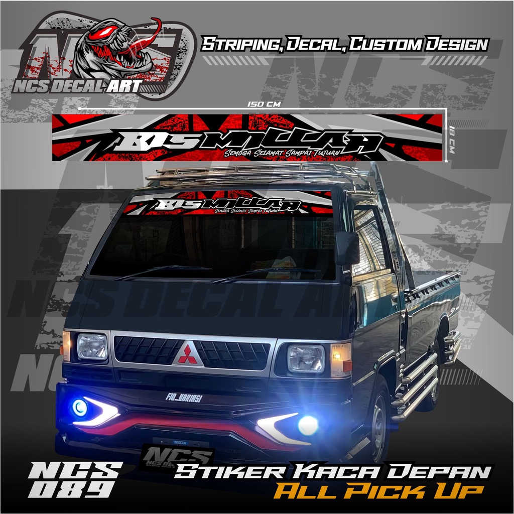 Jual Stiker Kaca Depan Bismillah All Pick Up Gran Max L Carryt Ss New Carry Traga Suzuki