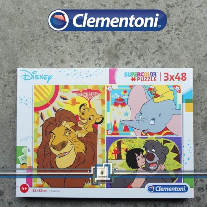 Jual Clementoni Puzzle LION KING DUMBO JUNGLE BOOK Disney Classic 3 x ...