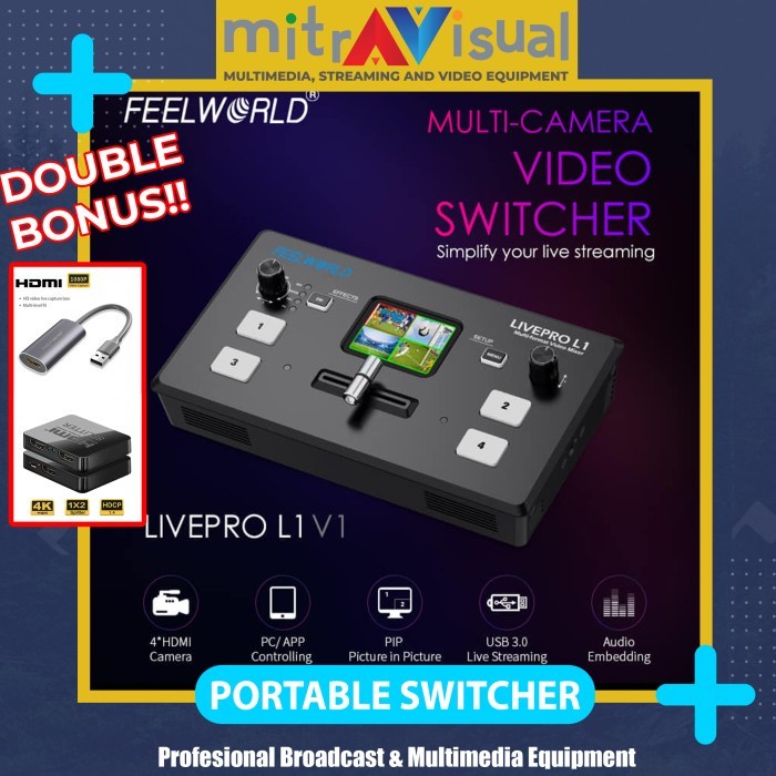 Jual Livepro L1 Multi Format Portable Switcher Bonus | Shopee Indonesia