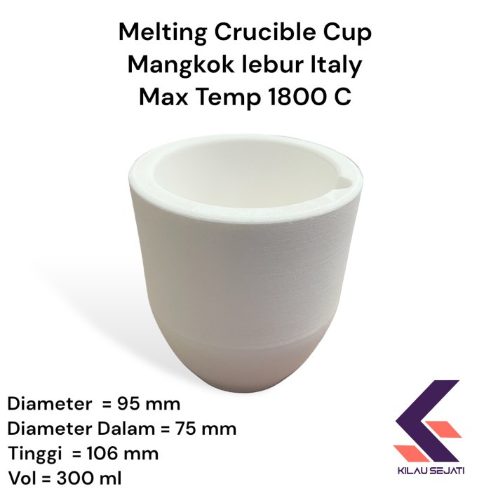 Jual Quartz Melting Crucible Cup Lebur Italy 2 kg Silver & Gold Max ...