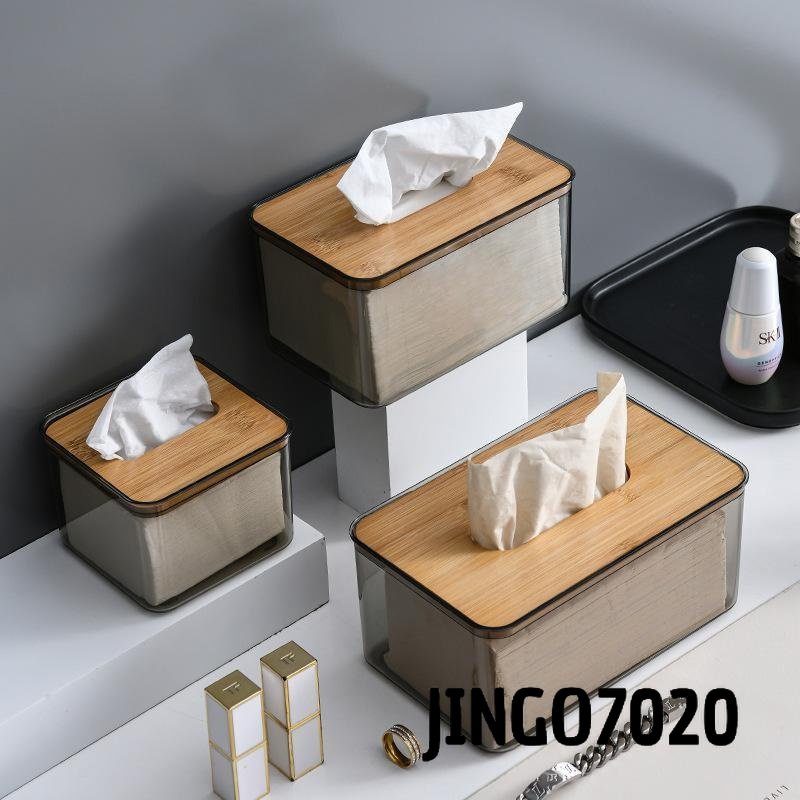 Jual [JINGO] - Tempat Tisu Kotak Tisu Kayu Transparan Kotak Tissue ...