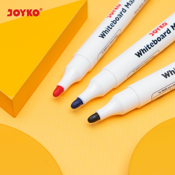 Spidol Papan Tulis Dapat Dihapus Whiteboard Marker Joyko Refillable (5)
