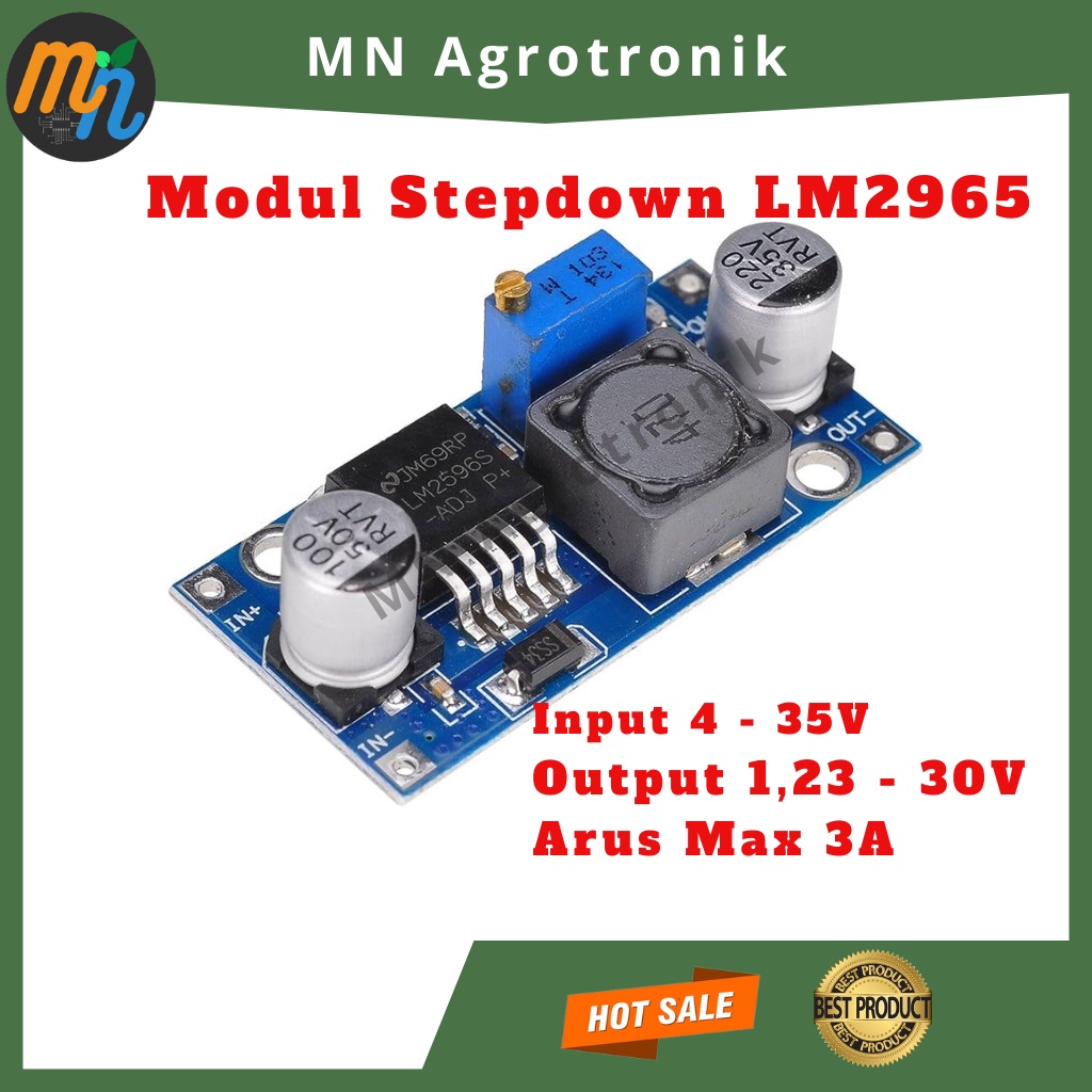 Modul Stepdown Step Down DC-DC 3A LM2596 S LM259S Display 7 segment