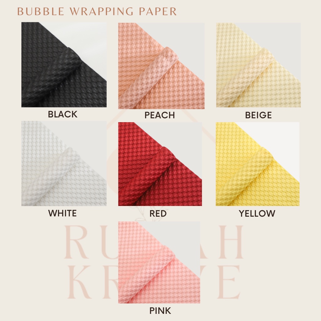 Jual RUMAH KRAVE - Bubble Texture Wrapping Paper Timbul Tekstur Buket ...