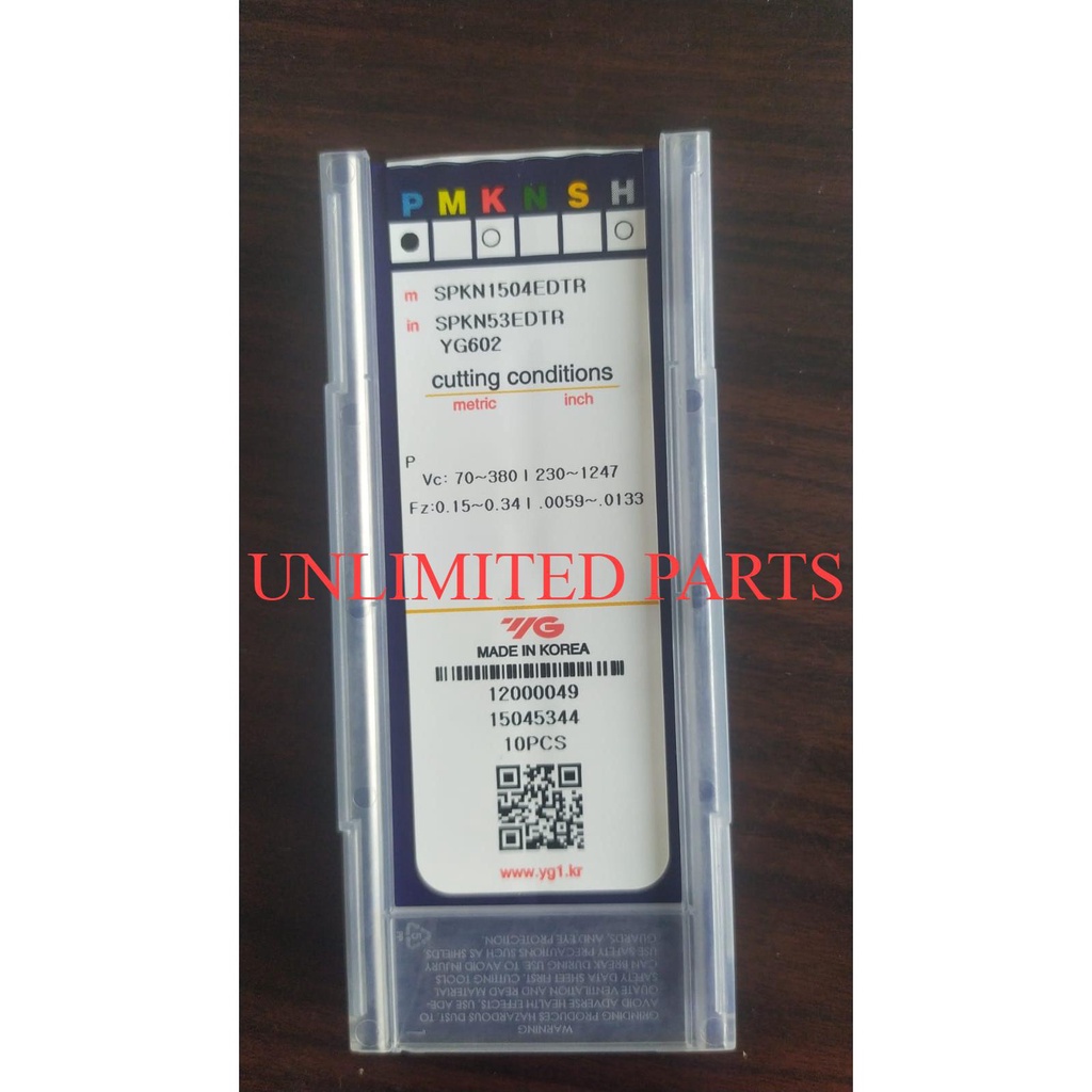 Jual YG1 Turning Insert SPKN 1504-EDTR YG602 Original Insert Bubut ...