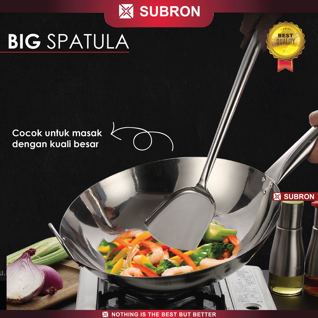 Jual SUBRON Spatula Sodet Sutil Centong Stainless BGN MBG Besar Katel ...