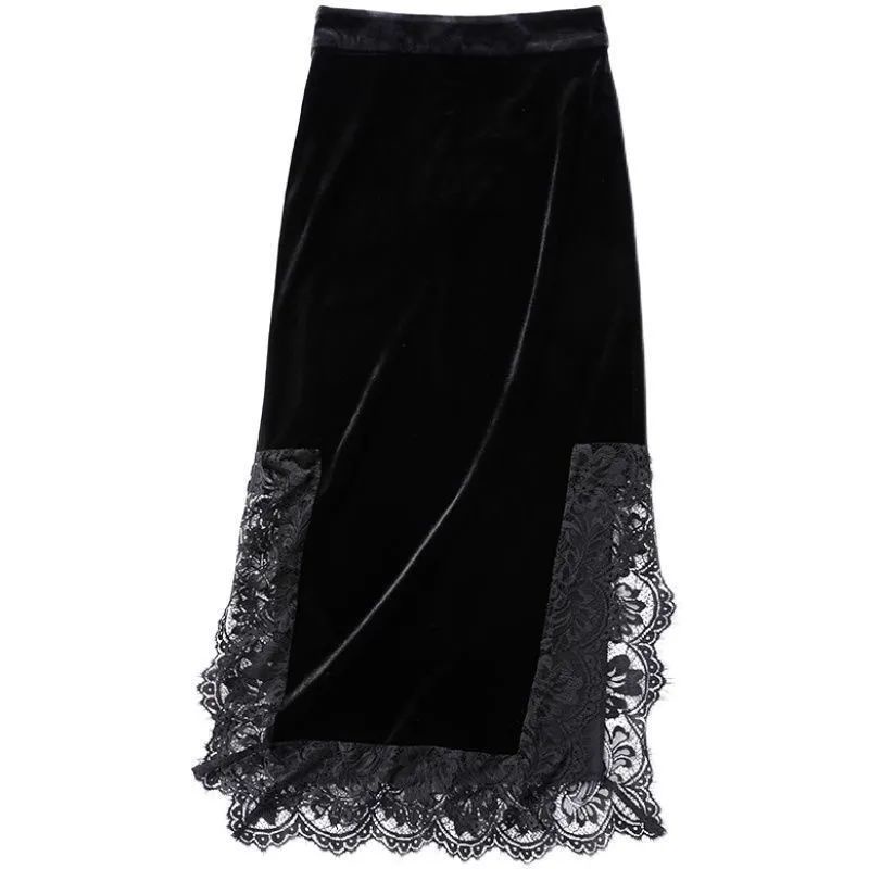 Lace Skirt Velvet Skirt Velvet Lace Skirt From Anthropologie