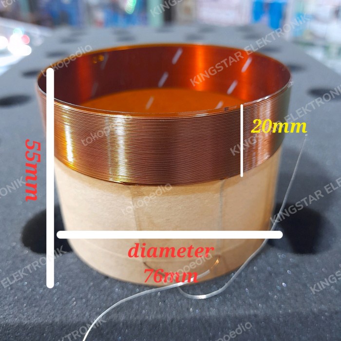 Jual Spool Speaker 18in Capton 76mm 7,6cm Spol Speker 18 in inch ...