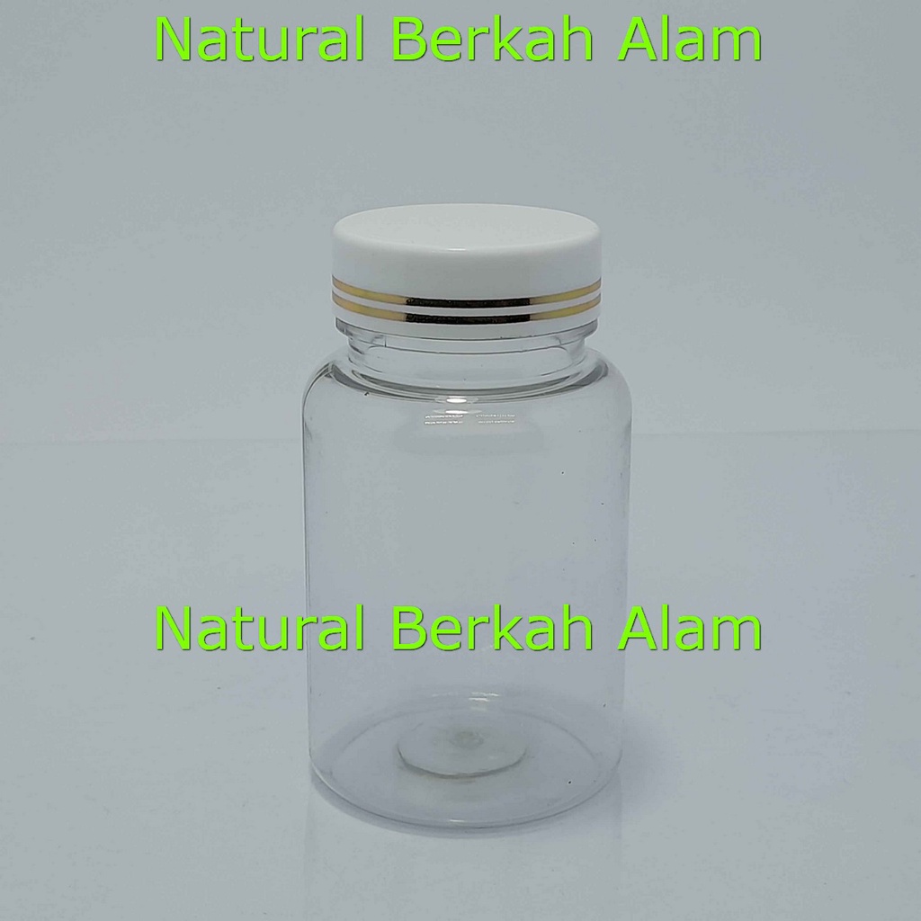 Jual Botol 135 ml PS Natural Cap Polos List Garis / Botol Obat / Botol ...