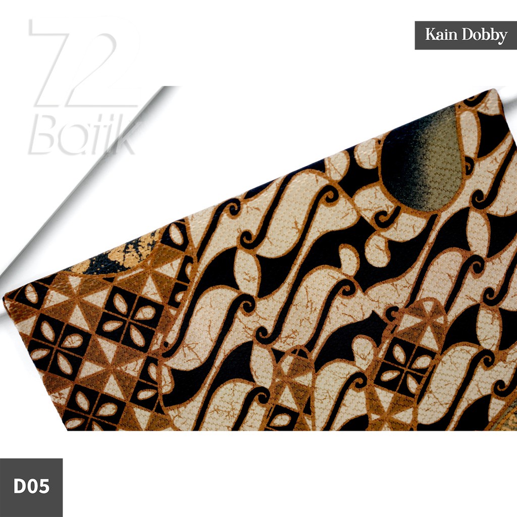 Jual KAIN BATIK PREMIUM Dobby Motif Parang Sekar Warna Hitam Coklat ...