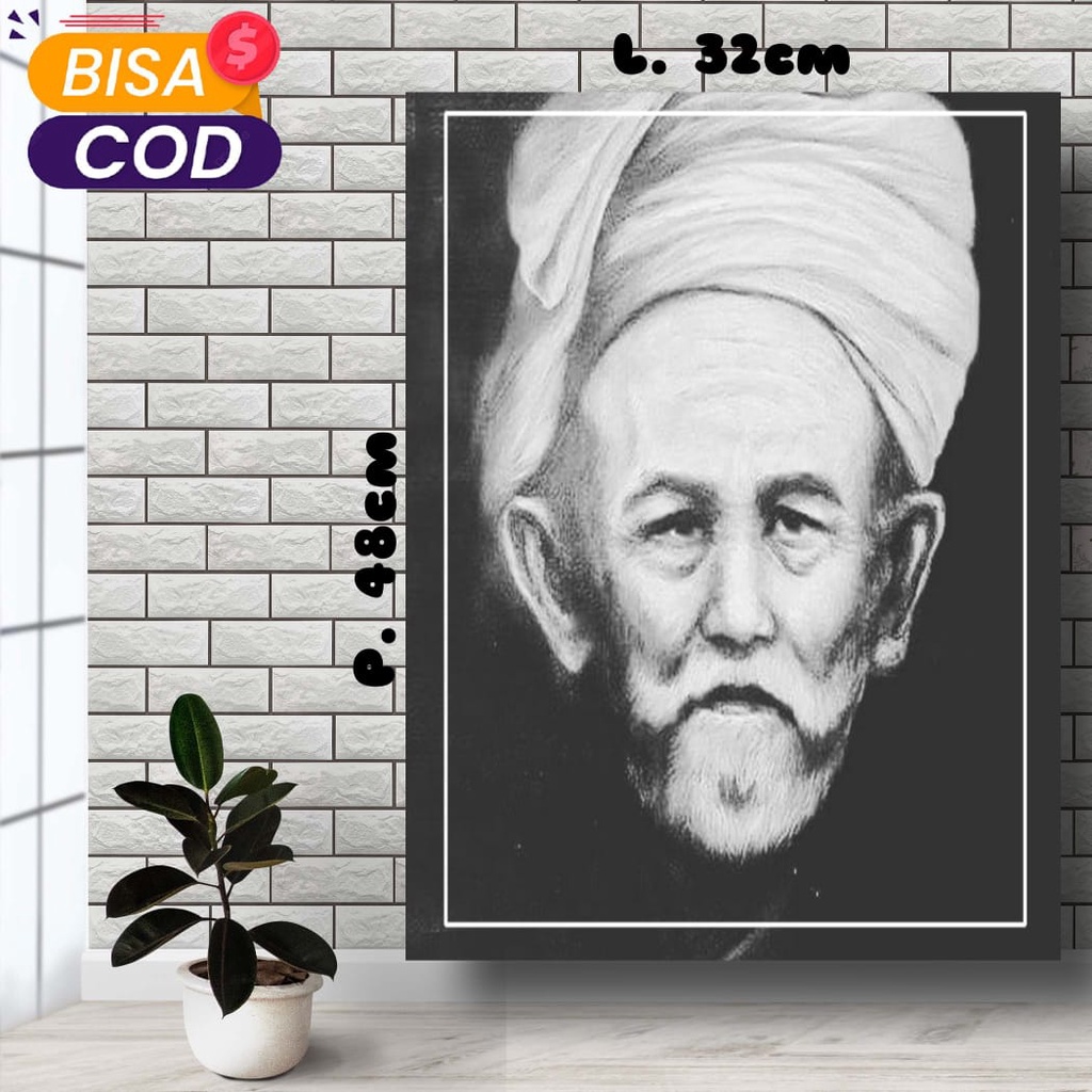 Jual Poster Syeh Nawawi Ukuran Besar 48 X 32 Cm Foto Habib Dan Ulama