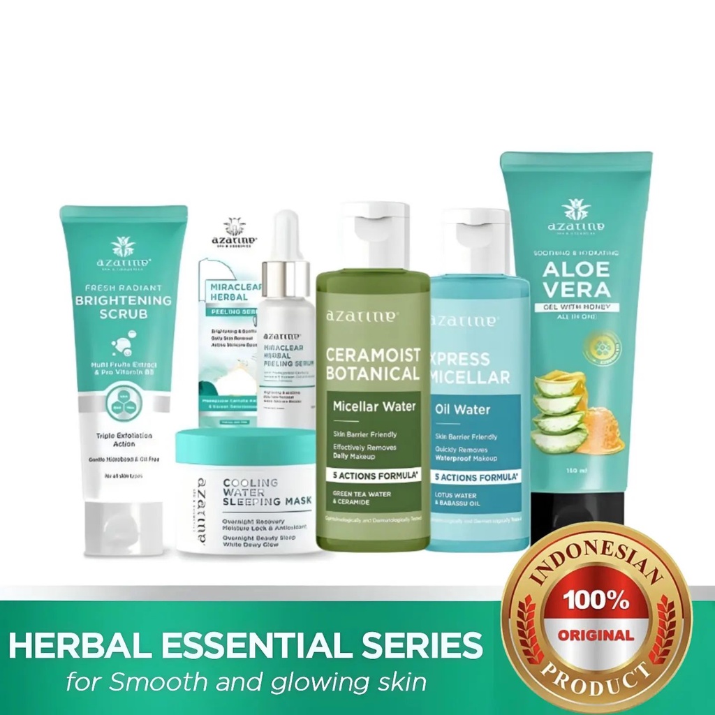 Jual Azarine Miceller Water Brightening Scrub Aloe Vera Gel