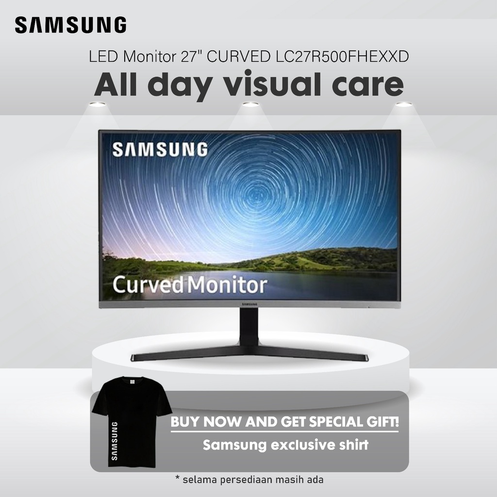 Jual Monitor Samsung 27 Inch Led Curved C27r500 Lc27r500fhexxd Shopee Indonesia