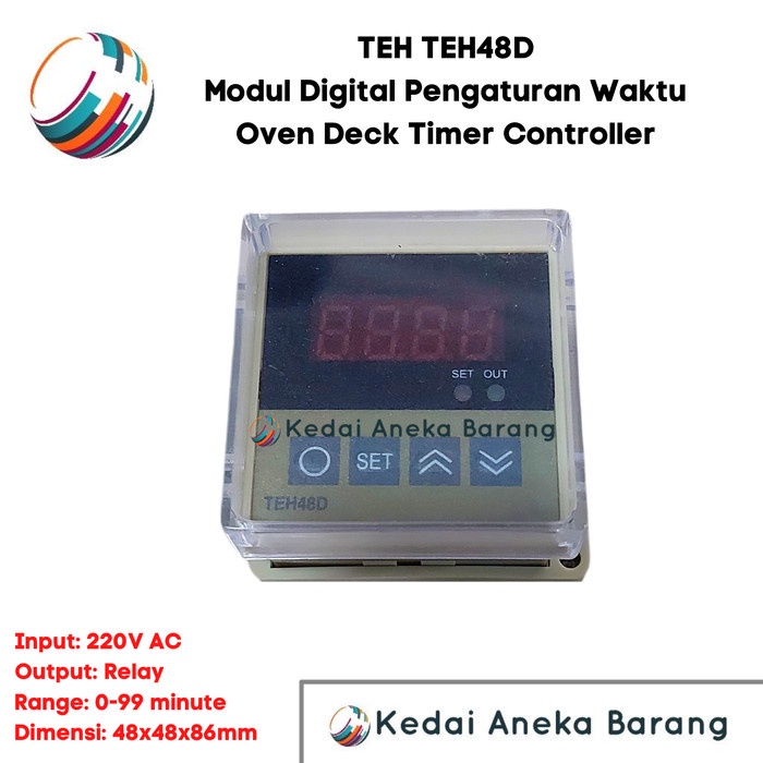 Jual TEH Modul Digital Timer Oven Deck Controller TEH48D TEH-48D 220V ...