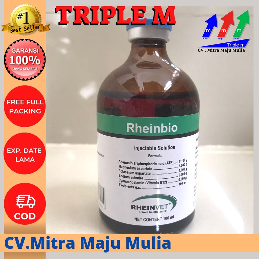 Jual RHEINBIO 100ml injeksi ATP - Penguat otot dan penambah stamina ...