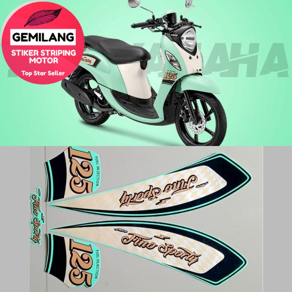 Jual Original Asli Striping Decal Polet Sticker yamaha Fino Sporty 125 ...