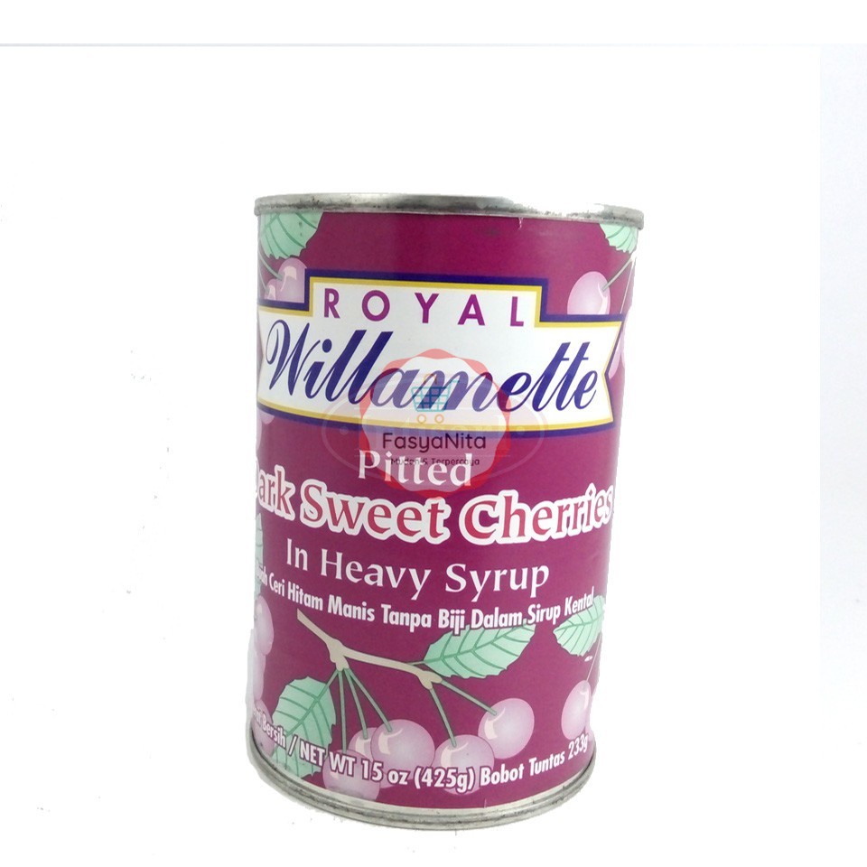 Jual Ceri Hitam dalam sirup ROYAL WILLAMETTE Dark Sweet Cherries in