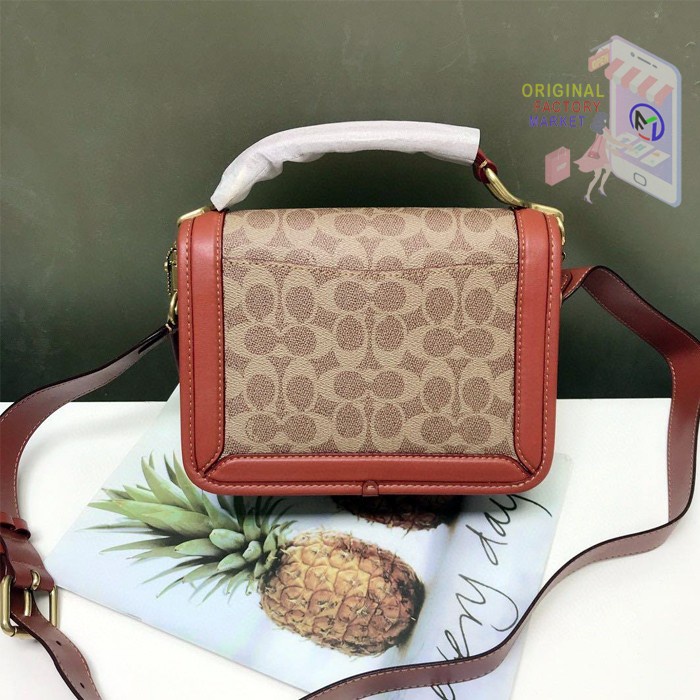 Jual TAS C8450 Hero Shoulder Bag In Signature Canvas Tan Rust Vs ...