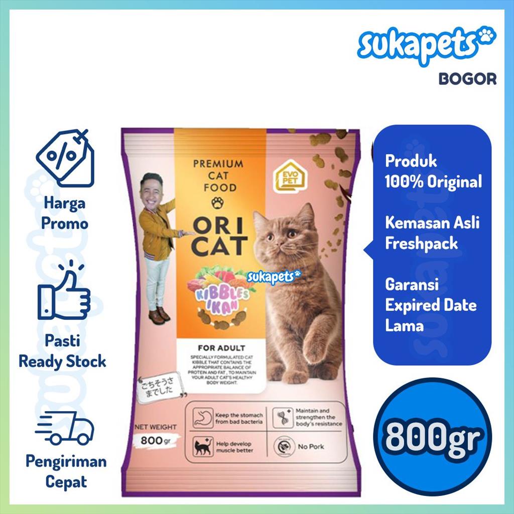 Jual Ori Cat Adult Cat Food Kibble Ikan Makanan Kucing Dewasa 800gr ...