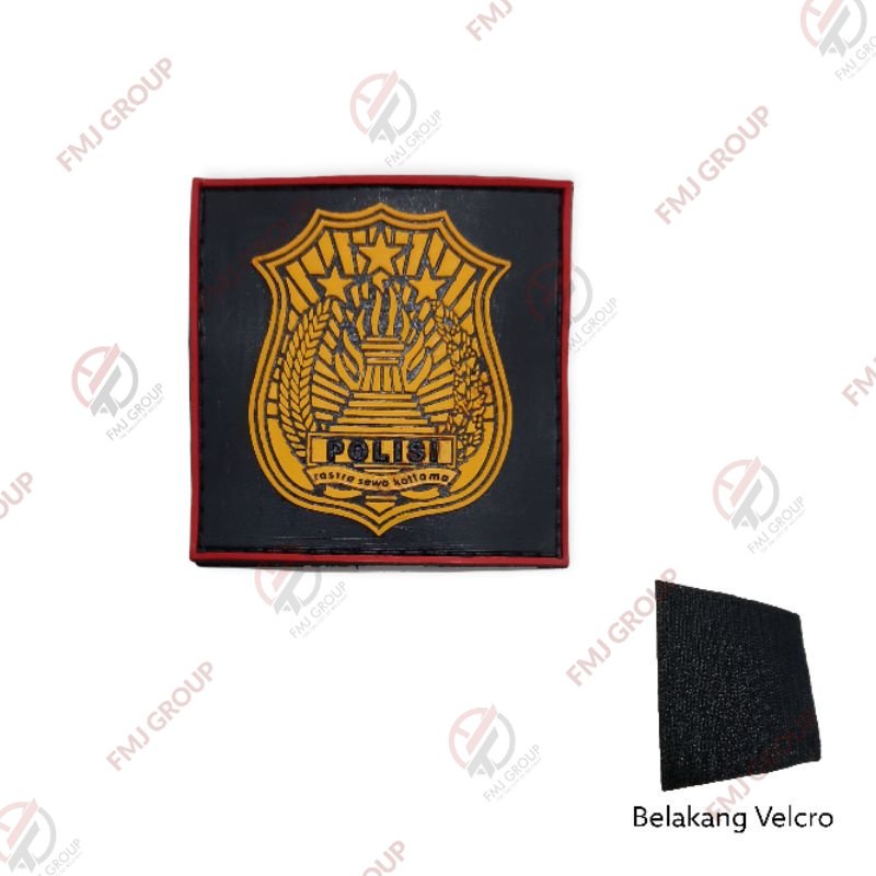 Jual Patch Rubber Logo Polisi Tribrata / Emblem Karet Logo Kepolisian ...