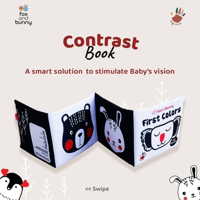 Jual Contrast Book - Foxandbunny - Baby Book Series - Kontras - First ...