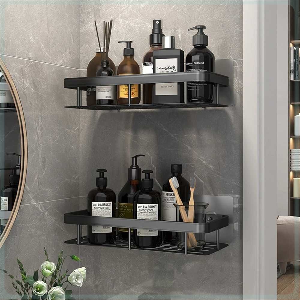 Jual ADOREHOUSE Rak Gantung Kamar Mandi Bathroom Organizer Rack 2PCS ...