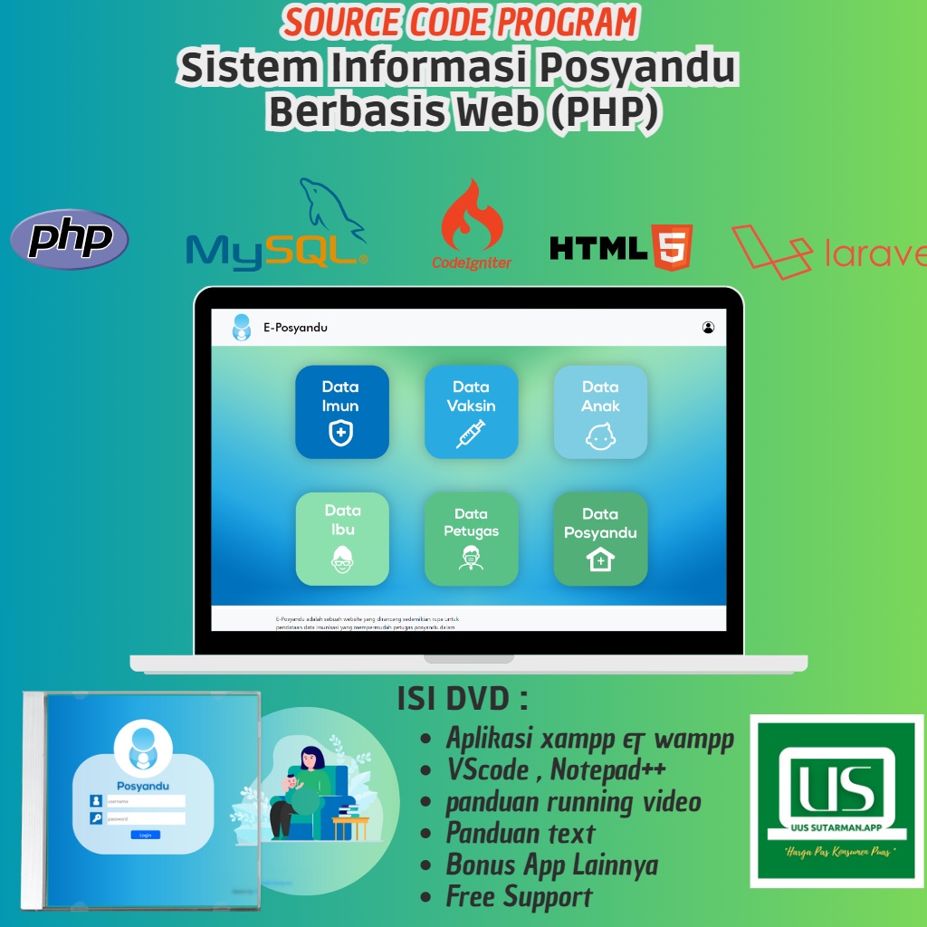 Jual Source code Aplikasi Sistem Informasi Posyandu Berbasis Web (PHP ...