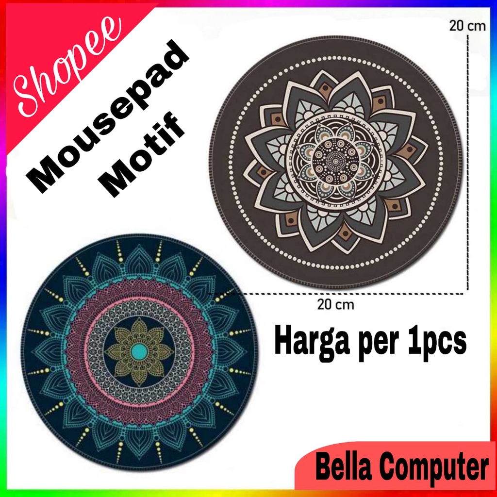 Jual Mousepad Mouse Pad Bulat Anti Slip Vintage Bohemian 20 cm/Mousepad ...