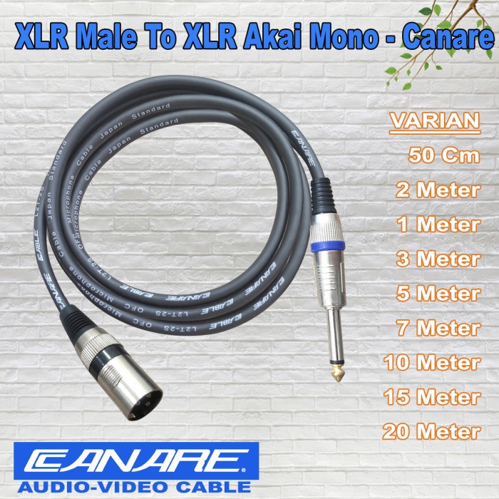 Jual Juan Kabel Audio Kabel In Out Mixer Xlr Male To Akai Mono Canare Shopee Indonesia