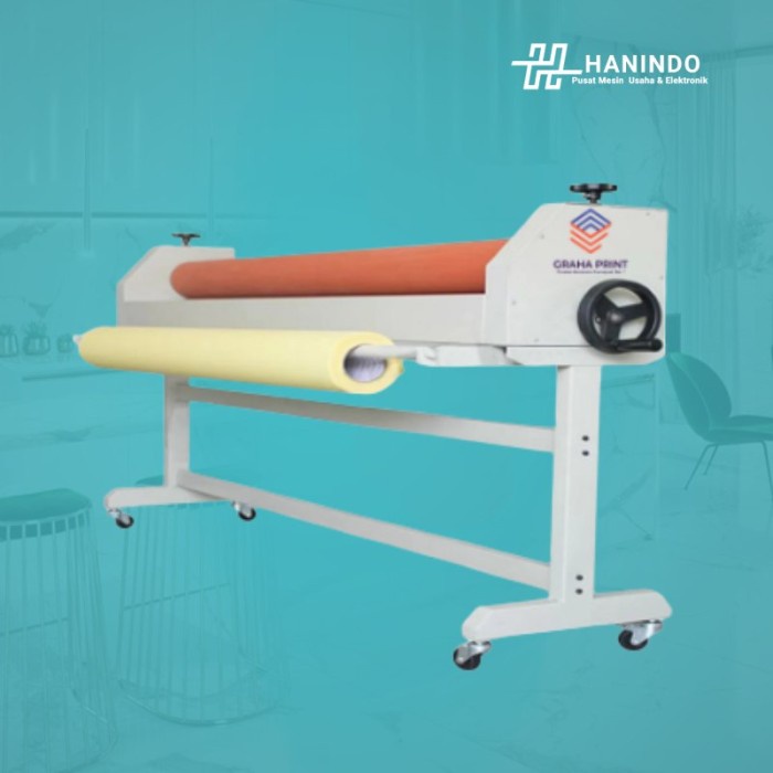 Jual Mesin Alat Laminasi Laminating Roll Rol Dingin Manual 160 Cm