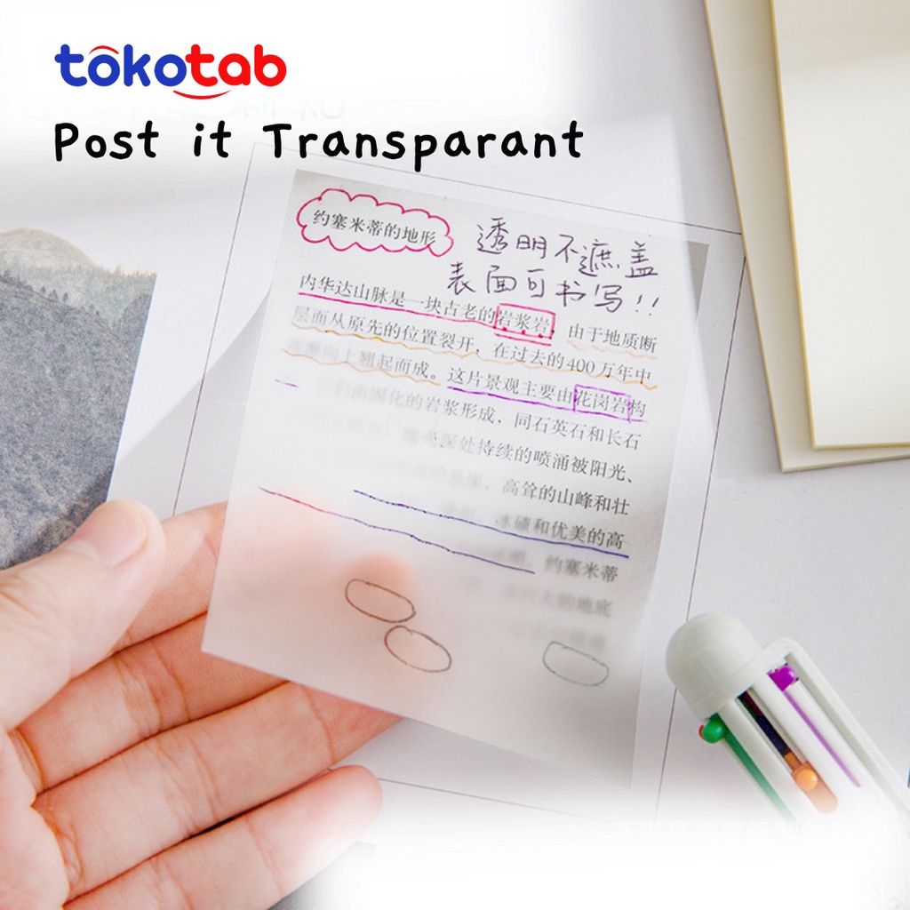 Jual Tokotab - Sticky Notes Transparant Memo Tempel Memo Note ...