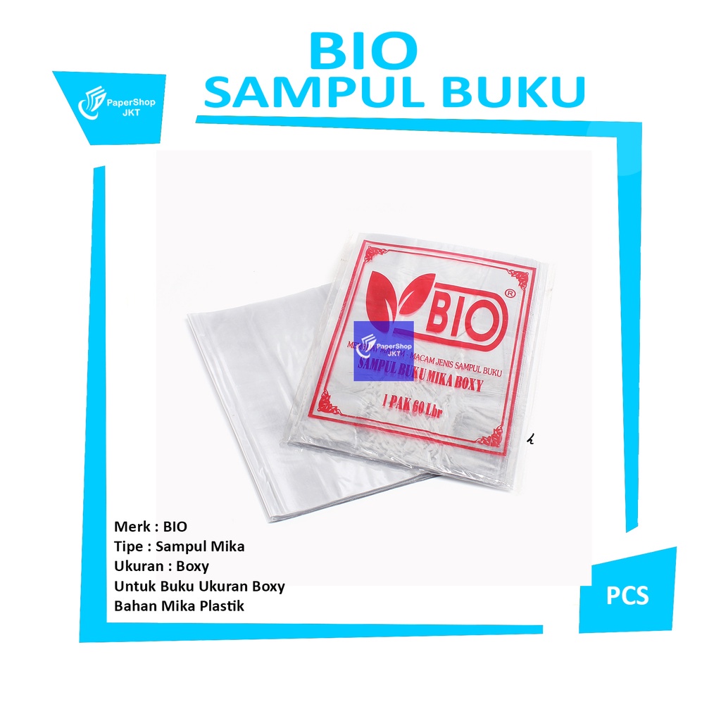 Jual BIO - Sampul Buku Plastik Mika Ukuran Boxy 10 Lembar | Shopee