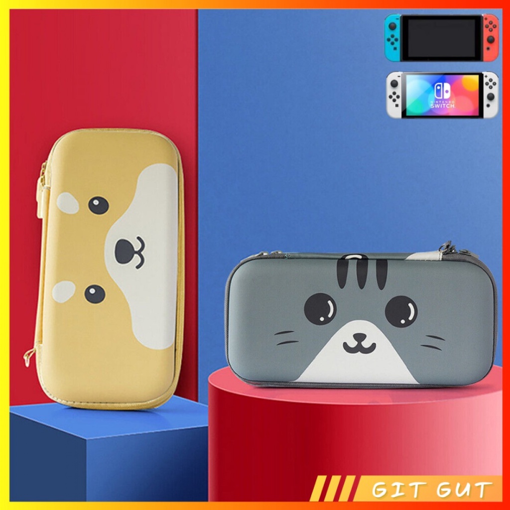 Jual Pouch Nintendo Switch OLED V1 V2 Cat and Dog Case Bag Tas Pouch ...