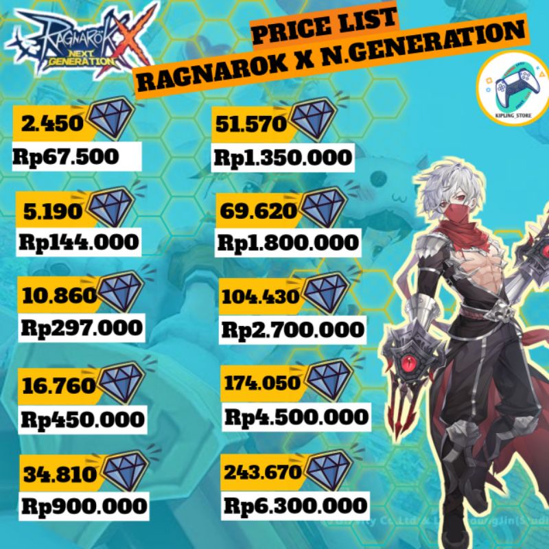 Jual [NEW PRICE] TOP UP DIAMOND RAGNAROK X NEXT GENERATION | Shopee ...
