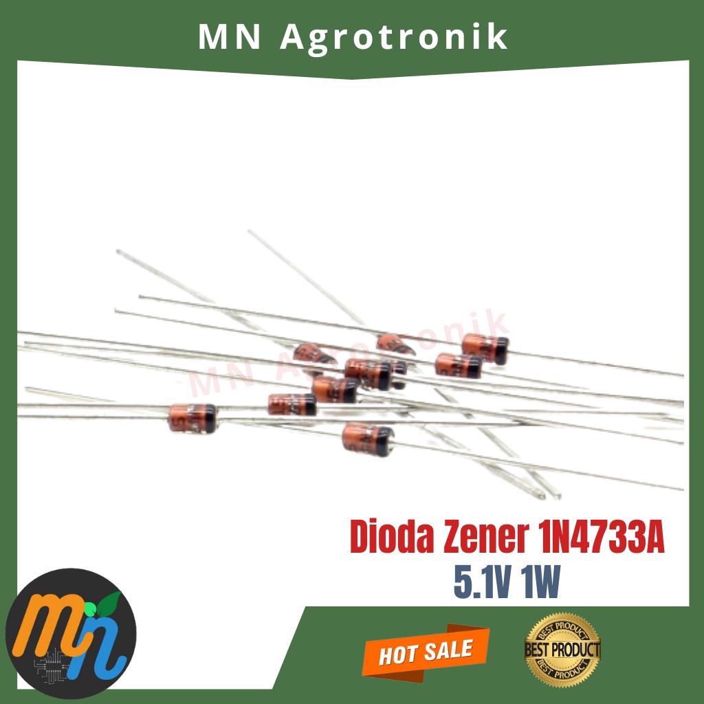 Jual DIODA ZENER 1N4733A 1W VOLTAGE REGULATOR TUBE 5.1V DO-41 | Shopee ...