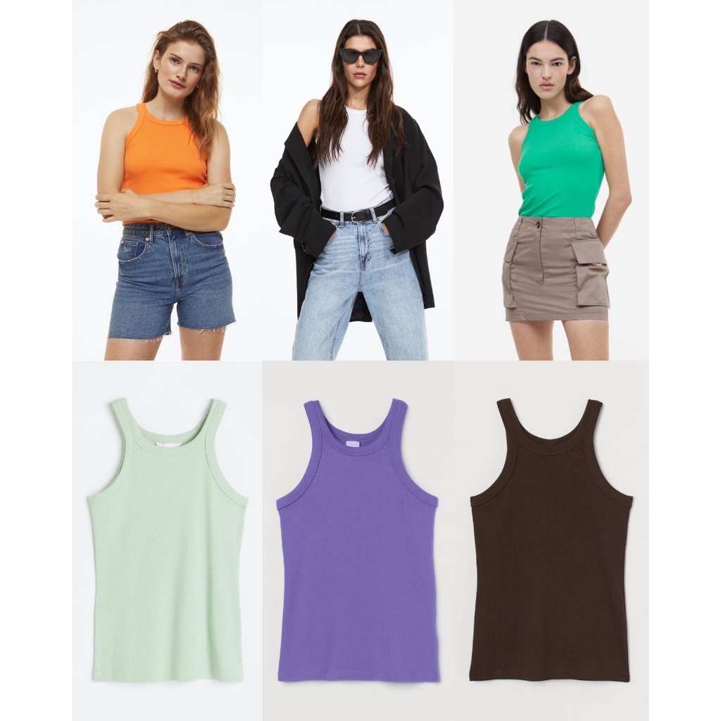 Jual HM Ribbed Tank Top/fashion | Shopee Indonesia