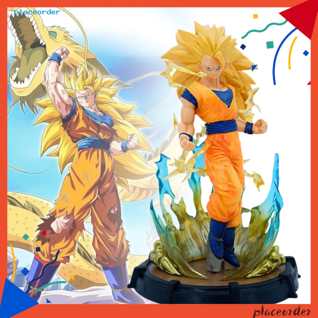 Jual (PA) 18cm Gambar Son Goku Dengan Dasar Bercahaya Model Kerajinan ...