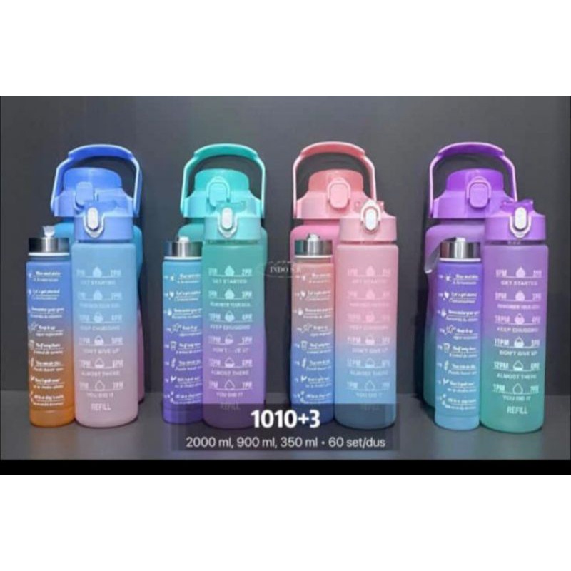 Jual BOTOL MINUM GRADASI FREE STICKER VIRAL BOTOL BERANAK 2IN1 (FREE ...