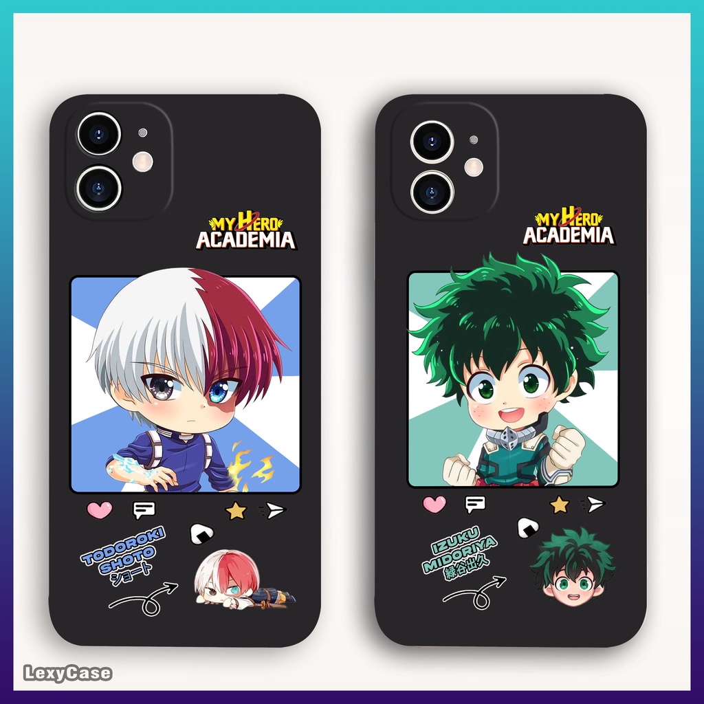 Case Boku No Hero SM223 iPhone 6S X XR XS MAX 11 12 13 PRO MAX 14  Plus Casing HP Motif Karakter Todoroki Shoto Izuku Bergambar Anime Lucu