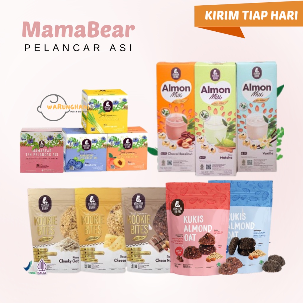 Jual Mama Bear Mamabear Teh Asi Almond Mix Kukis Pelancar Asi Halal Bpom Shopee Indonesia 9955