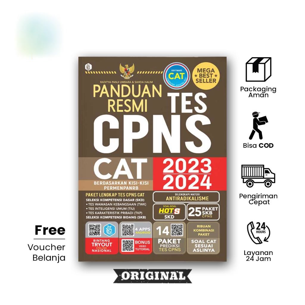 Jual Buku PANDUAN RESMI TES CPNS CAT 2022 2023 2024 (Plus CD) - Raditya ...