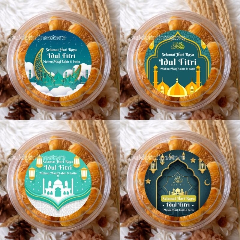 Jual Stiker Sticker Label Lebaran Selamat Hari Raya Idul Fitri Mohon ...