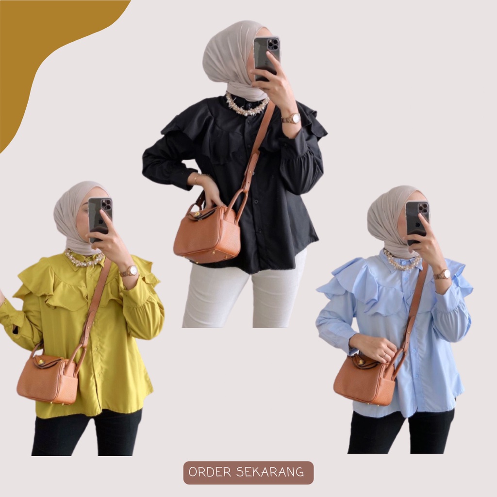 Jual RANIA RUFFLE BLOUSE | Shopee Indonesia