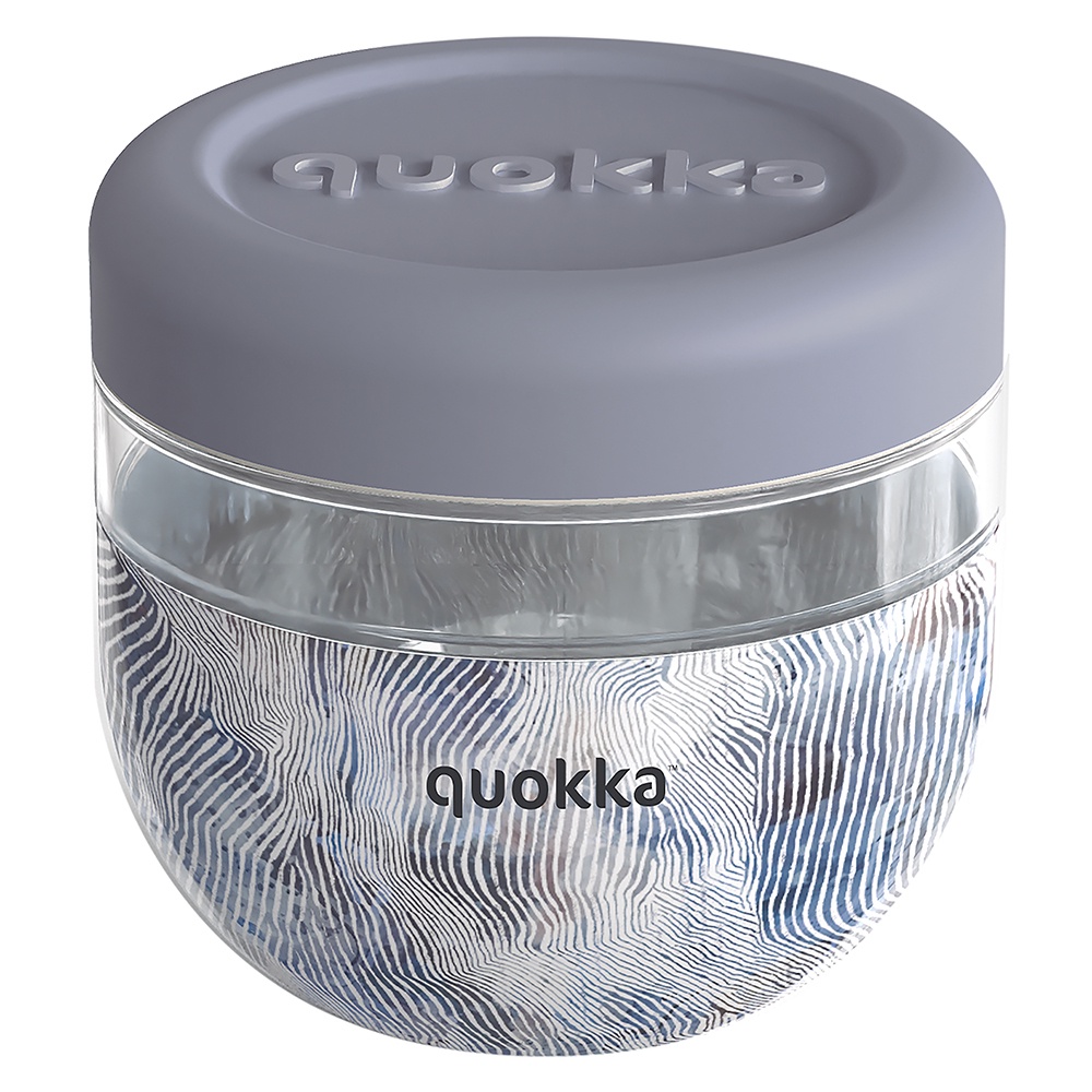 Quokka Contenitore Per Cibo BUBBLE WATER LEAVES – 500 Ml – MS Con Coperchio In Silicone – Antigoccia – Senza BPA - 4