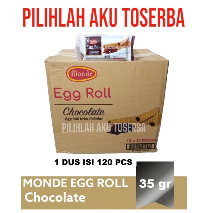 Jual Biskuit Monde Egg Roll Chocolate Gr Harga Dus Isi Shopee Indonesia