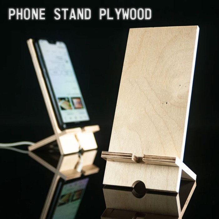 Jual Stand Holder Hp Dudukan Hp Kayu Wooden Plywood Display Phone