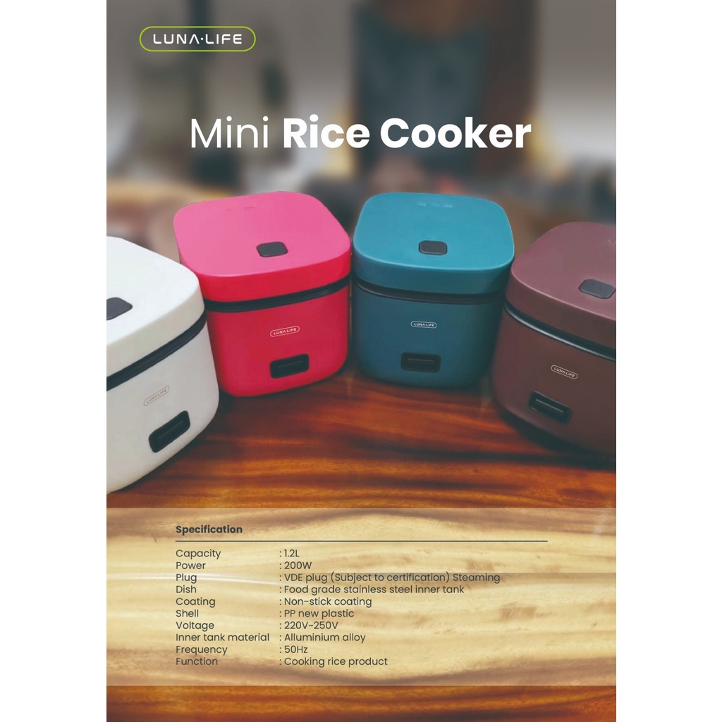 Jual LUNA Rice Cooker Mini Penanak Nasi 200watt SMART Rice Cooker mini ...